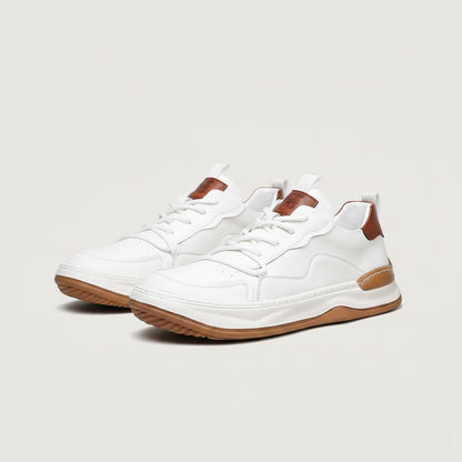 Men's Leather Sneakers Modern Casual Brown