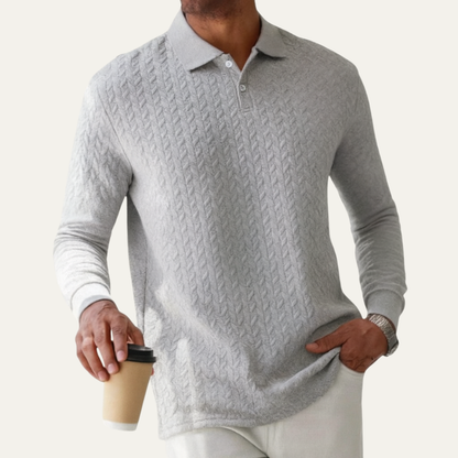 Men's Knit Polo Sweater Casual Business