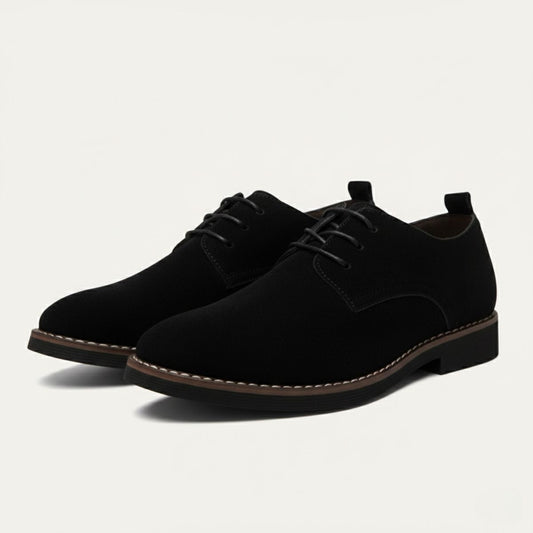 Men's Suede Dress Shoes Elegant Brown - VibreMode