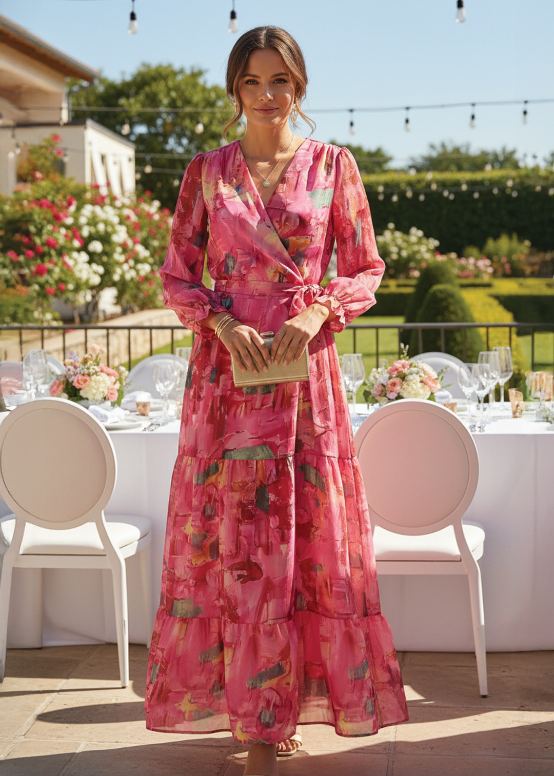 Flowy Layered Long Maxi Dress - VibreMode