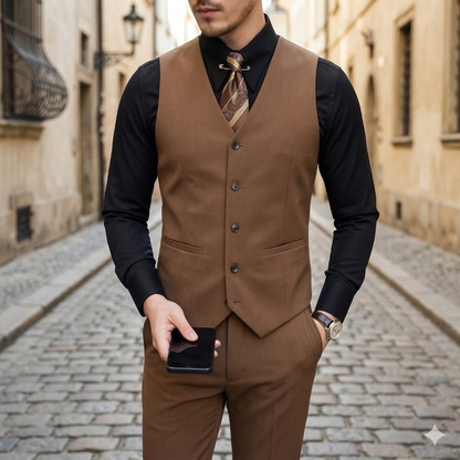 Men’s Dress Vest Slim Fit Formal Waistcoat