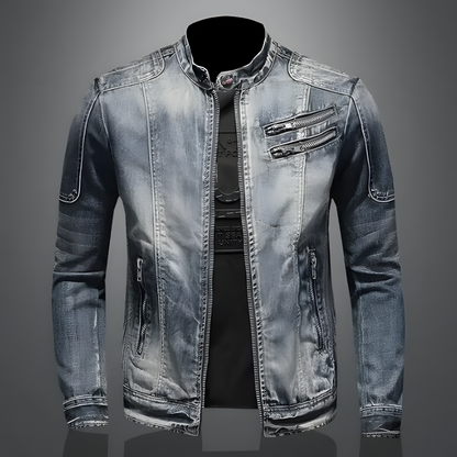 Men's Retro Denim Jacket - VibreMode
