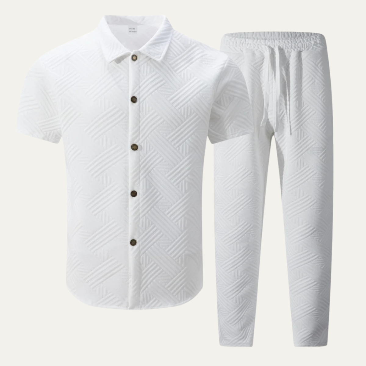 Men's Two Piece Casual Shirt And Pants Set - VibreMode