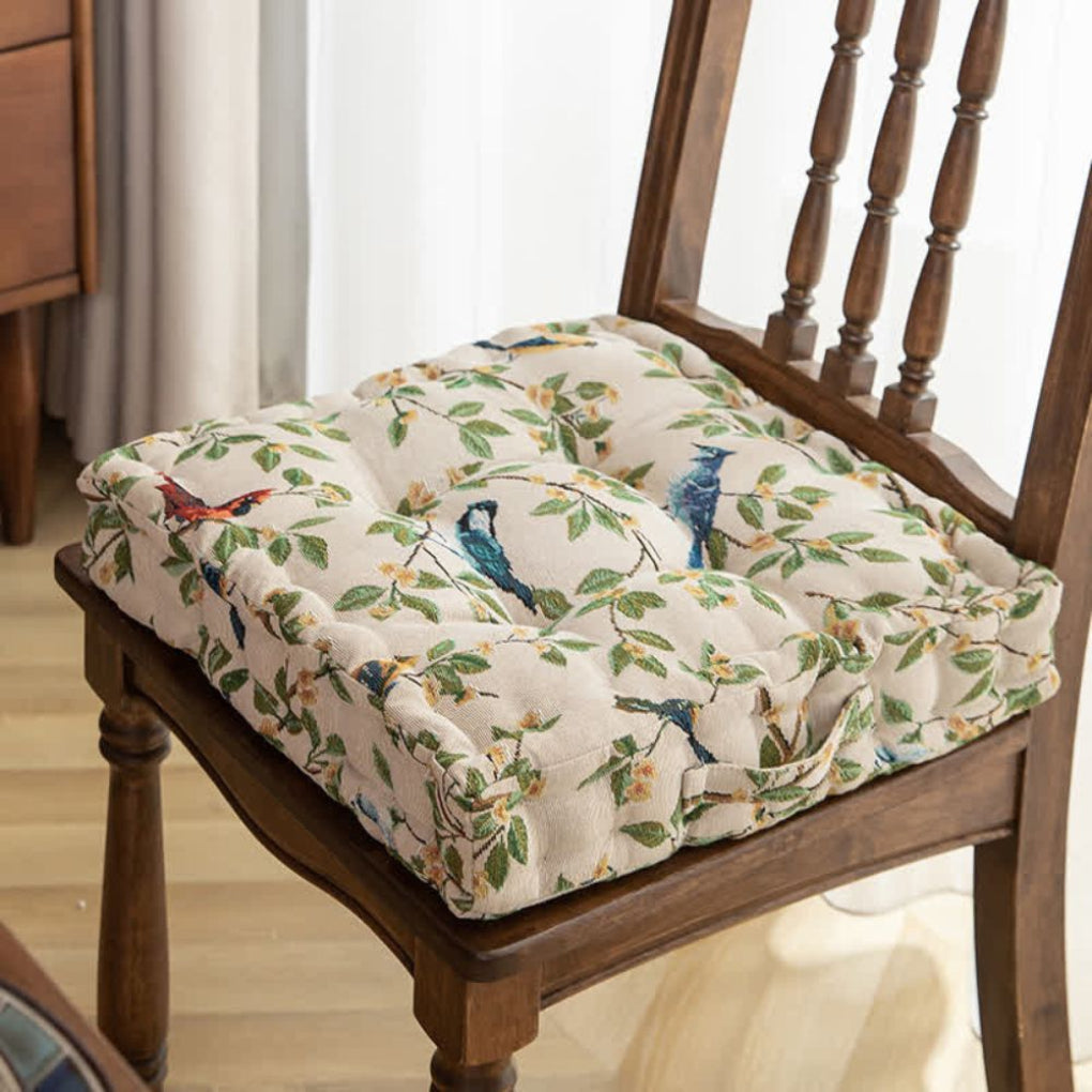 Dining Chair Seat Pad Thick Padded With Ties - VibreMode