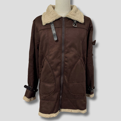 Men's Leather Biker Jacket Camel - VibreMode