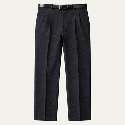 Men's Double Pleated Straight Leg Dress Pants - VibreMode