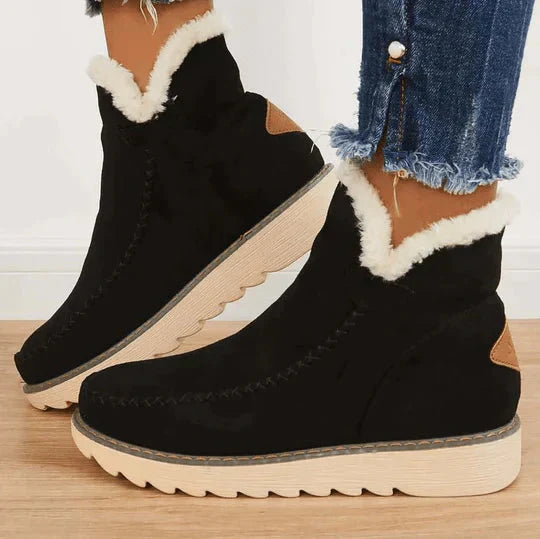 Chloe | Ladies Insulated Faux Fur Ankle Boot - VibreMode