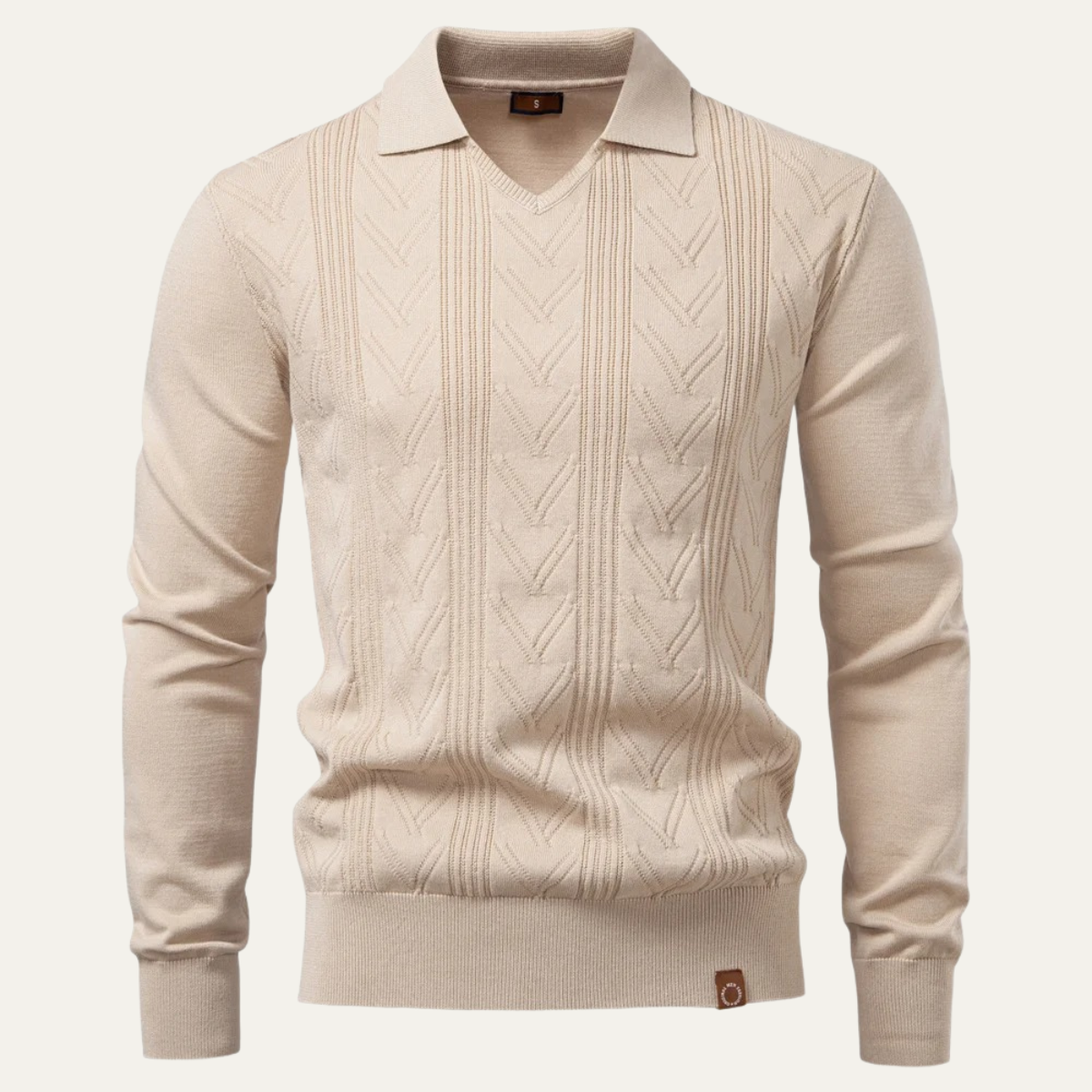 Men's Knit Polo Sweater Casual - VibreMode