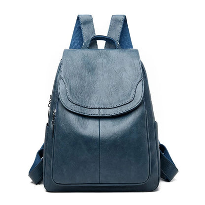 Women's Leather Anti-Theft Backpack