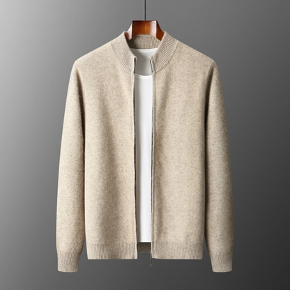 Men's Soft Wool Zip Cardigan