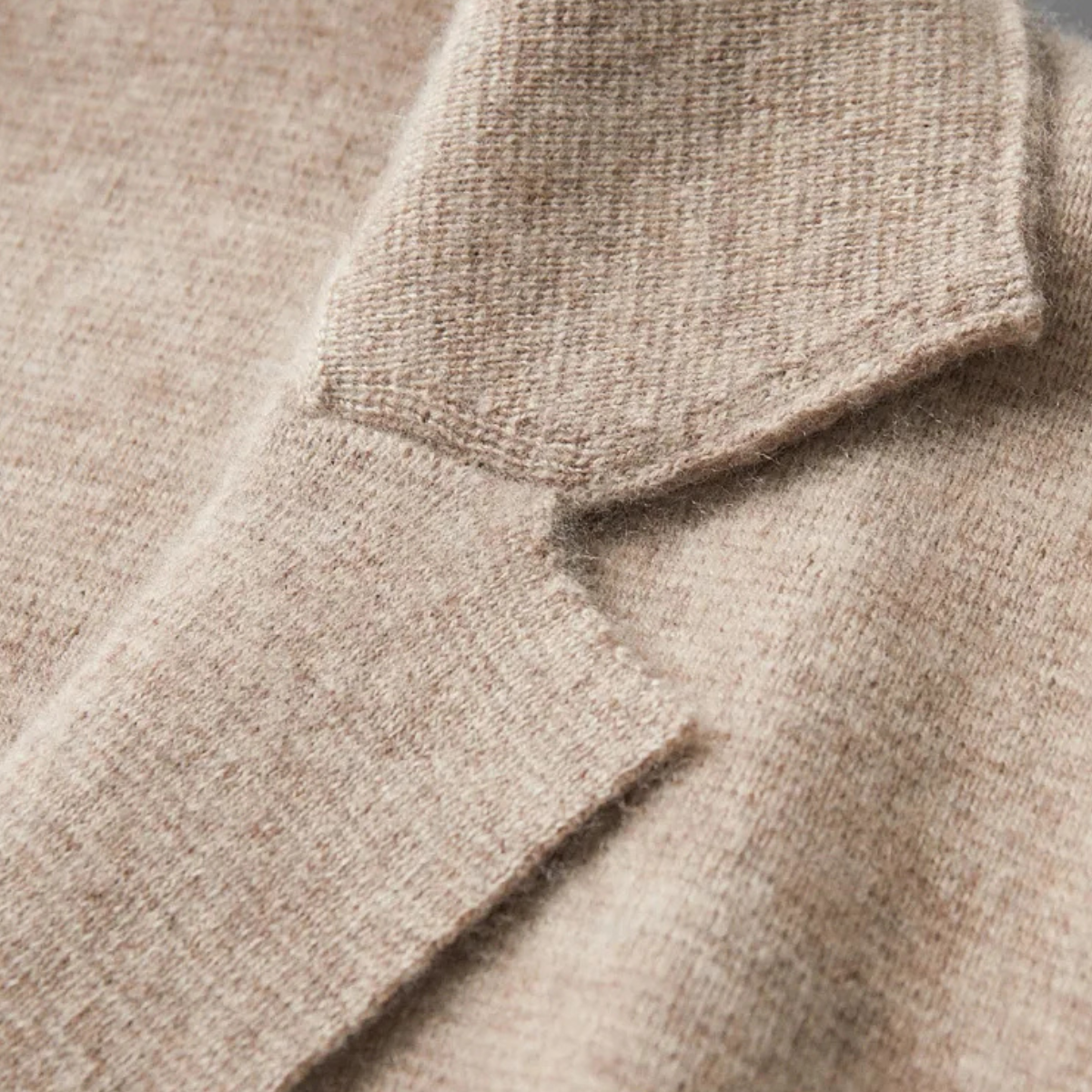 Men's Merino Wool Cardigan Soft Knit Grey