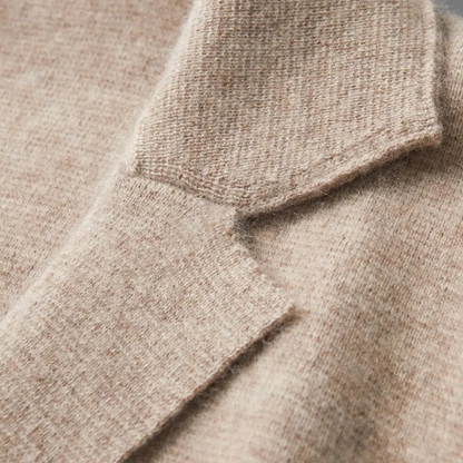 Men's Merino Wool Cardigan Soft Knit Grey