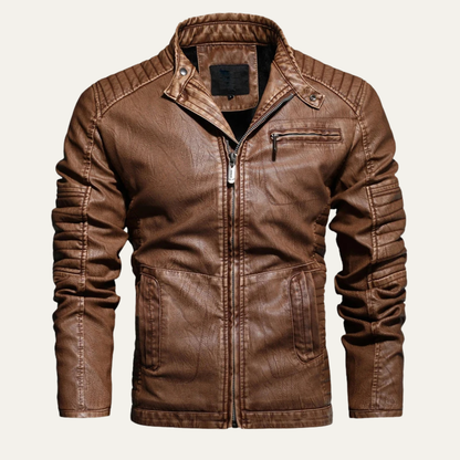 Willowstone Men's Leather Biker Jacket Classic - VibreMode