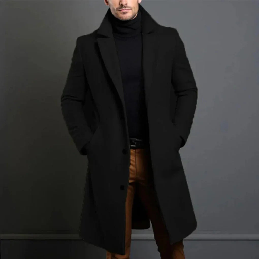 Men's Wool Coat Modern Elegance - VibreMode