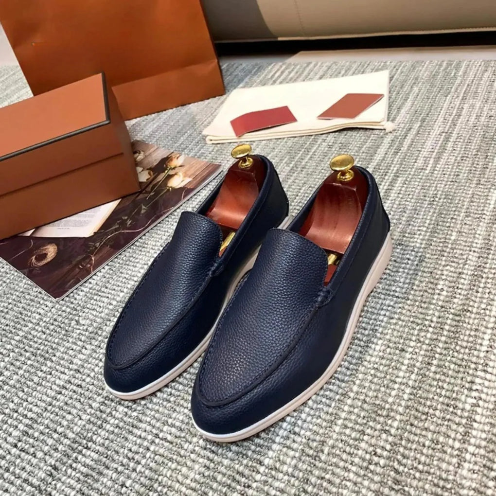 Ladies Loafers Elegant Leather Brown