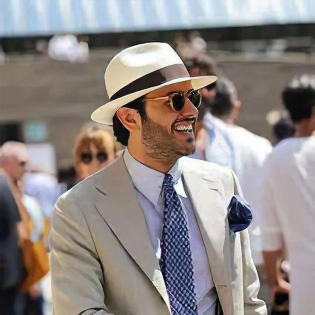 Men's Panama Sun Hat Natural Fiber Summer Accessory - VibreMode
