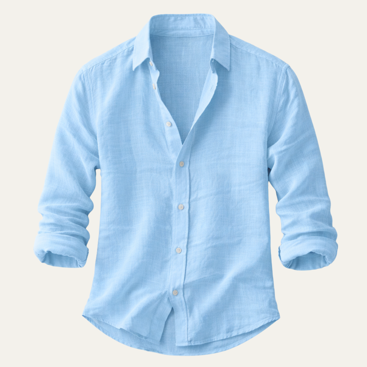 Men's Cotton Linen Beach Shirt Lightweight - VibreMode