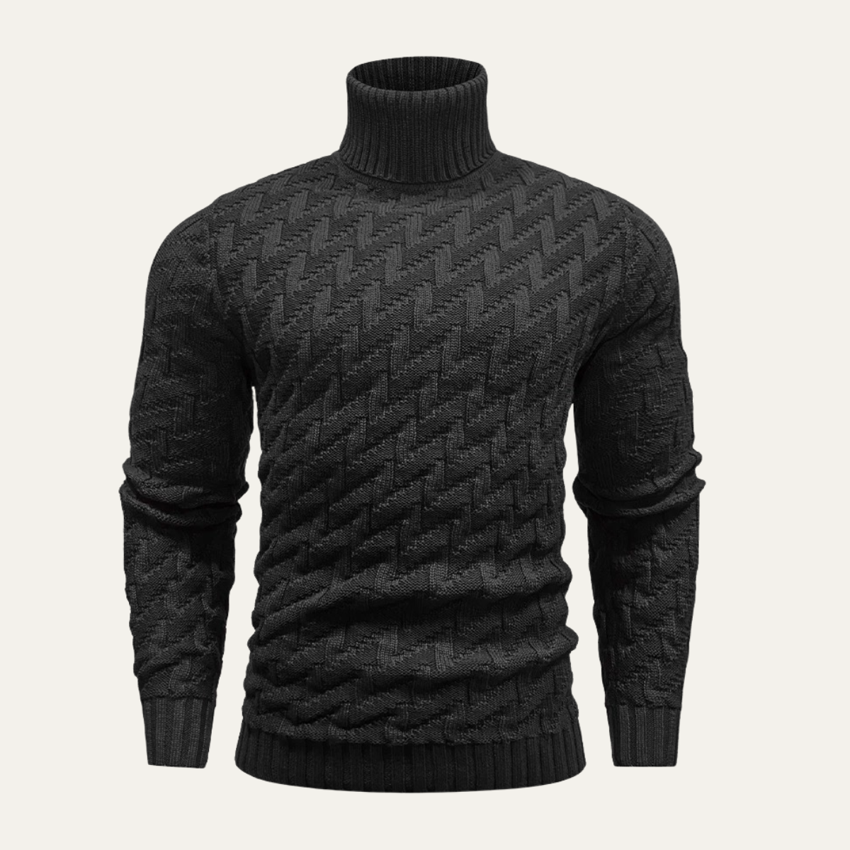 Men's Turtleneck Sweater Warm Knit Winter - VibreMode