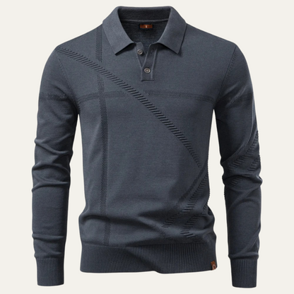 Men's Lightweight Knit Polo Sweater