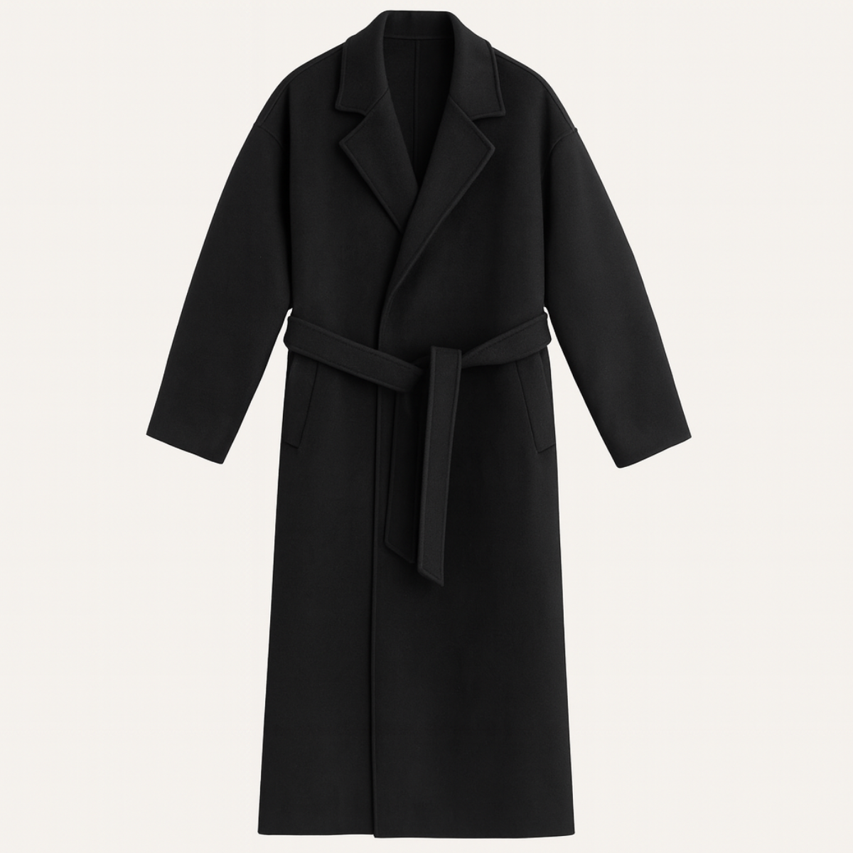 Men's Wool Coat Camel Wrap Style with Belt - VibreMode