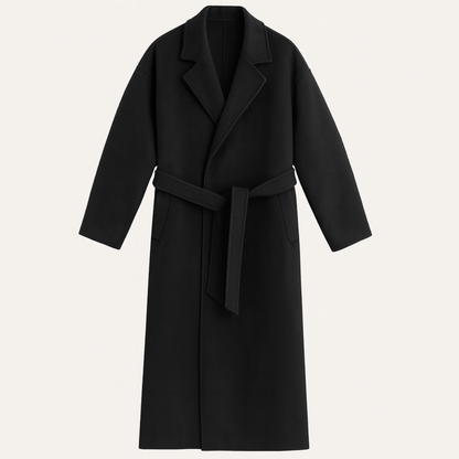 Men's Wool Coat Camel Wrap Style with Belt - VibreMode
