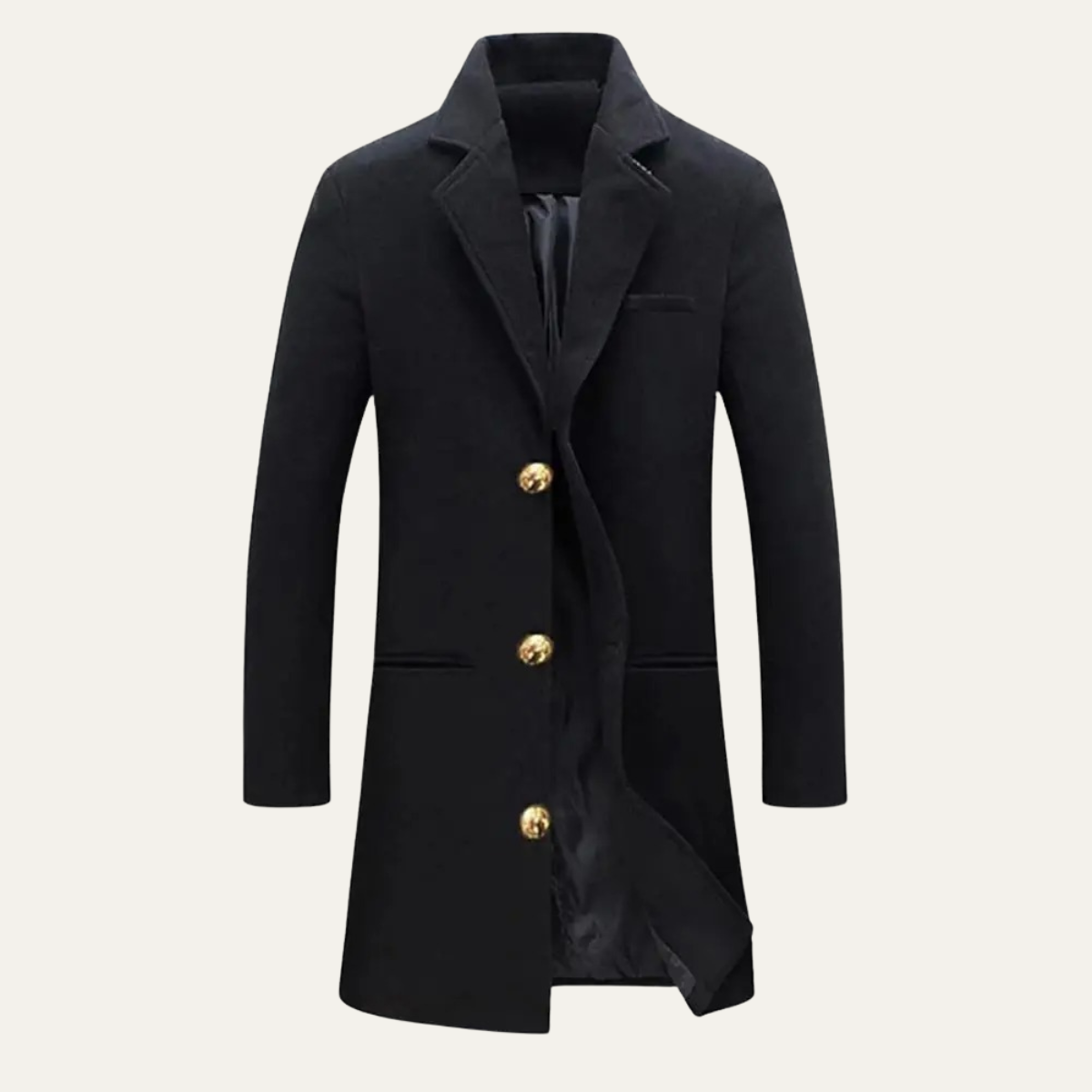 Men's Wool Blend Overcoat - VibreMode