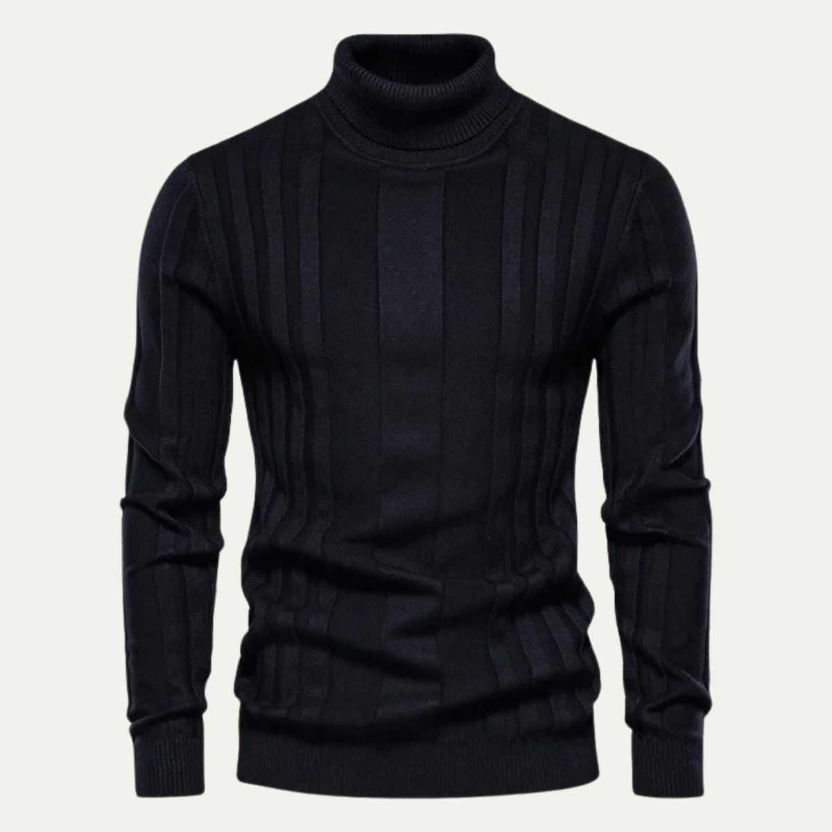 Men's Slim Fit Knit Turtleneck Sweater - VibreMode