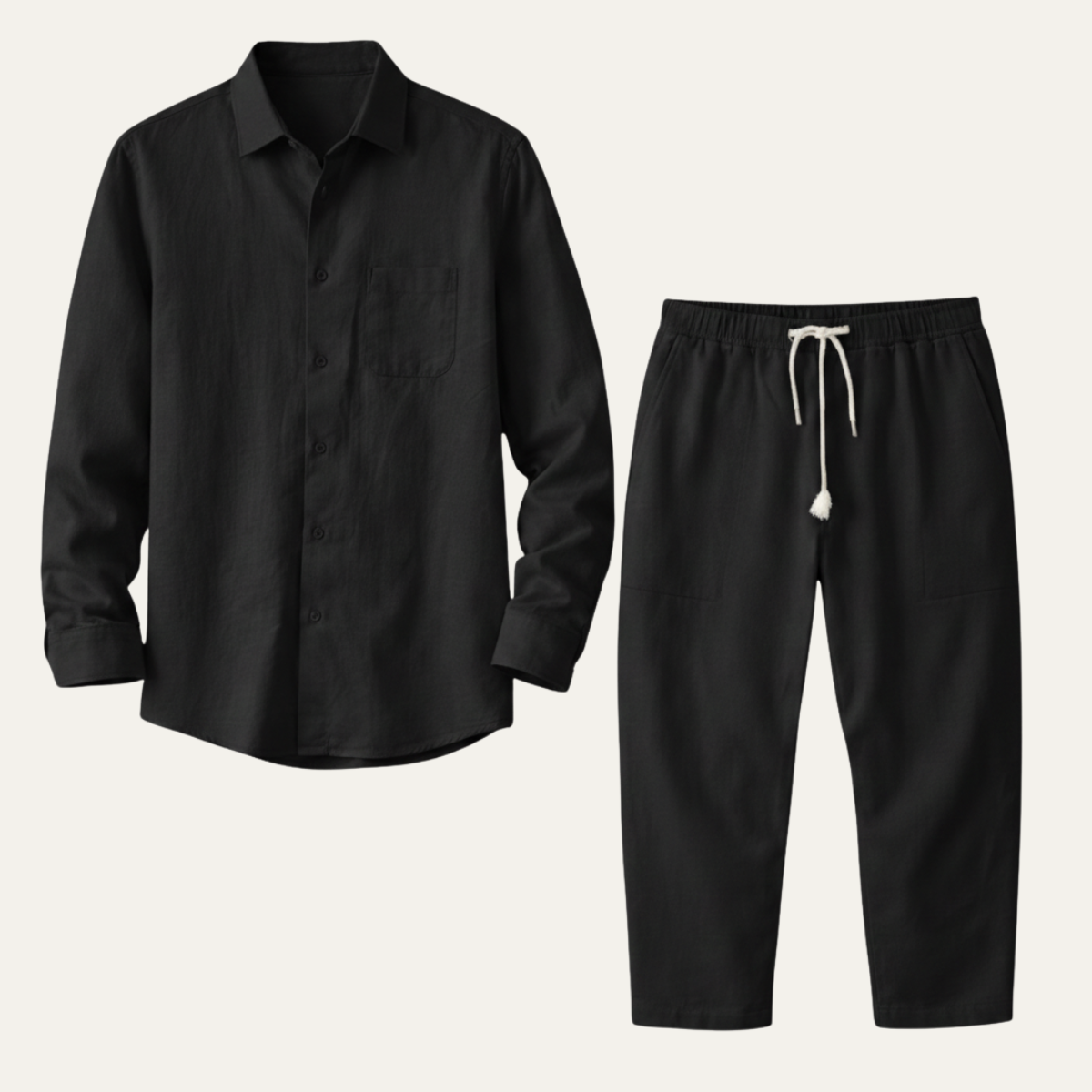 Men's Casual Breathable Summer Shirt Pants Set