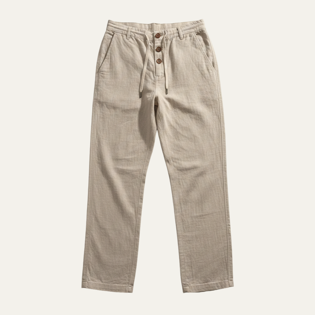 Men's Cotton Linen Straight Leg Pants Breathable