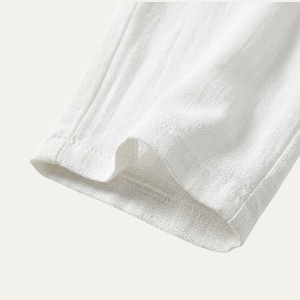 Men's Linen Jogger Pants Lightweight Beige
