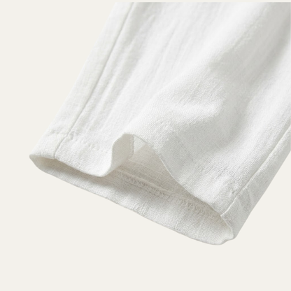 Men's Linen Jogger Pants Lightweight Beige