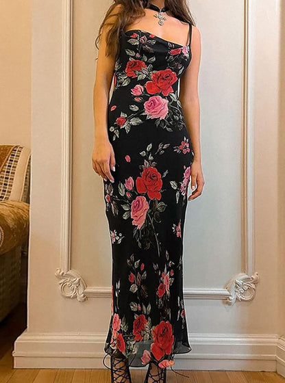 Pretty Floral Summer Maxi Dress - VibreMode