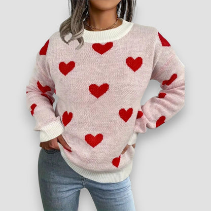 Women's Elegant Hearts Sweater