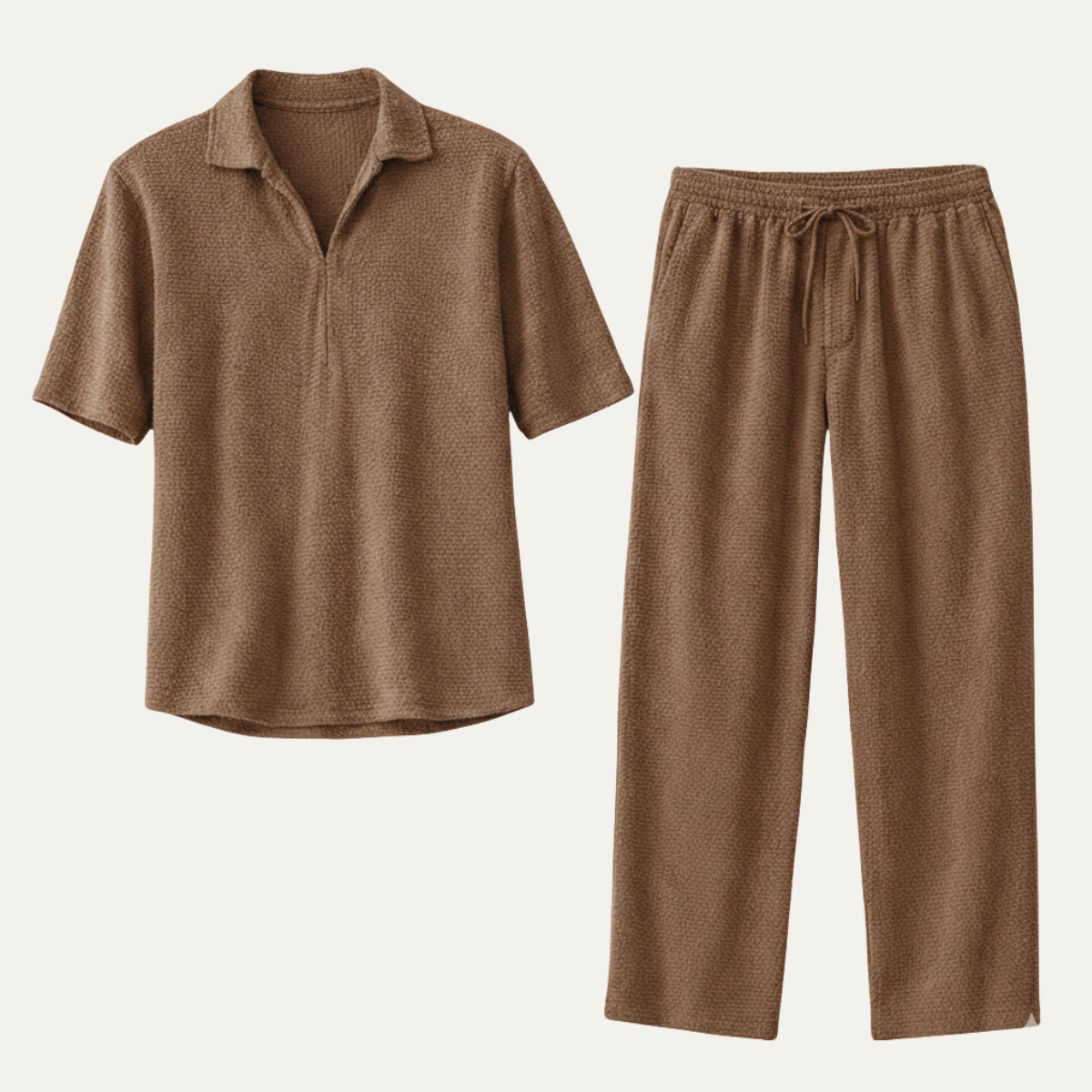 Men's Relaxed Fit Summer Shirt And Pants Set