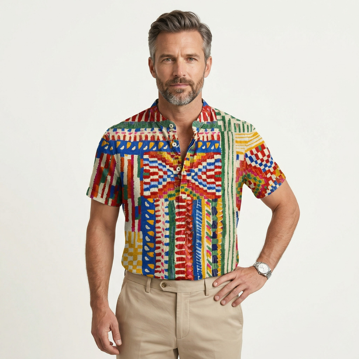 Men's Hawaiian Shirt Tropical Button Up Soft