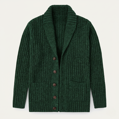 Montpellier Men's Knit Cardigan Shawl Collar Chunky