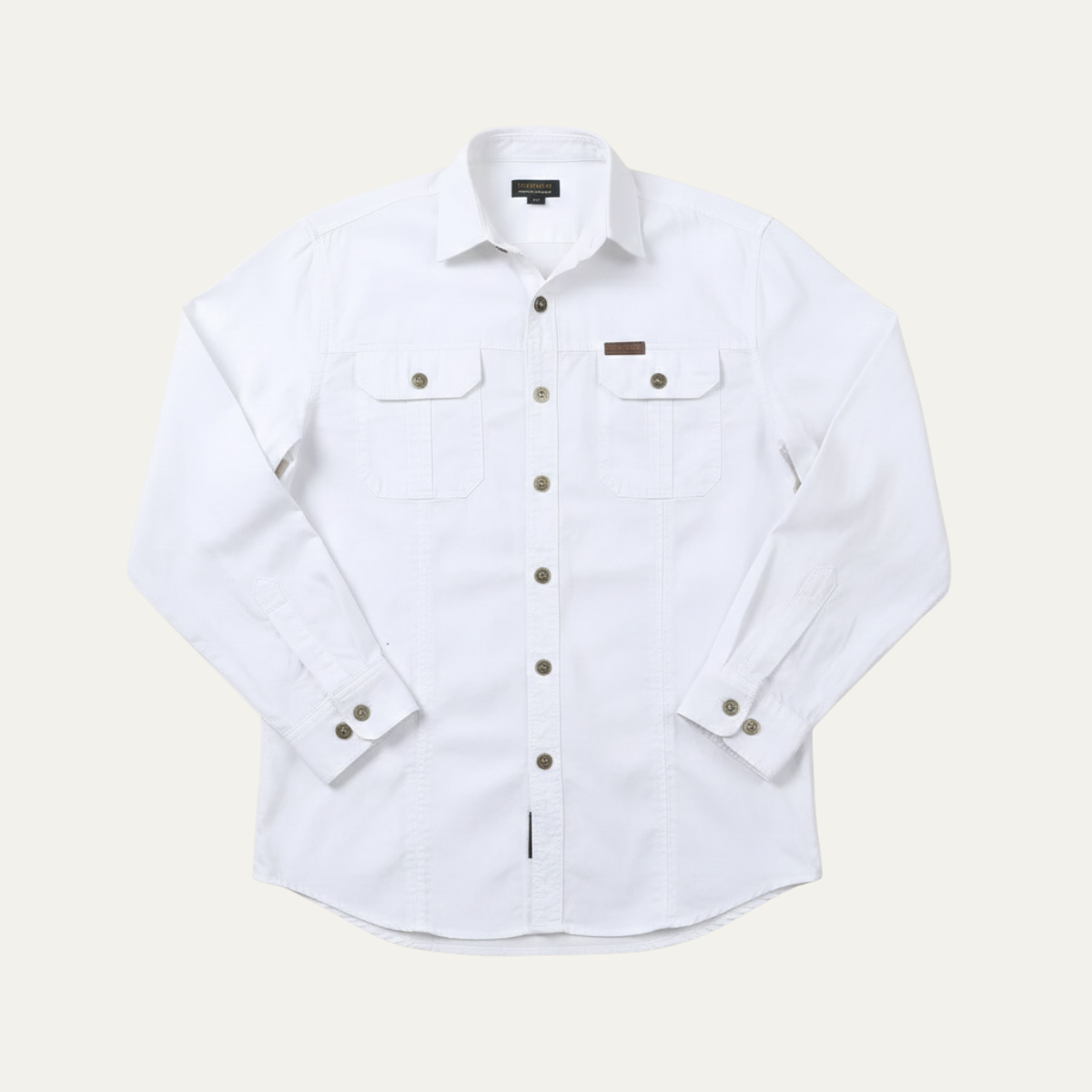 Men's Cotton Cargo Shirt Solid Color Multi Pocket