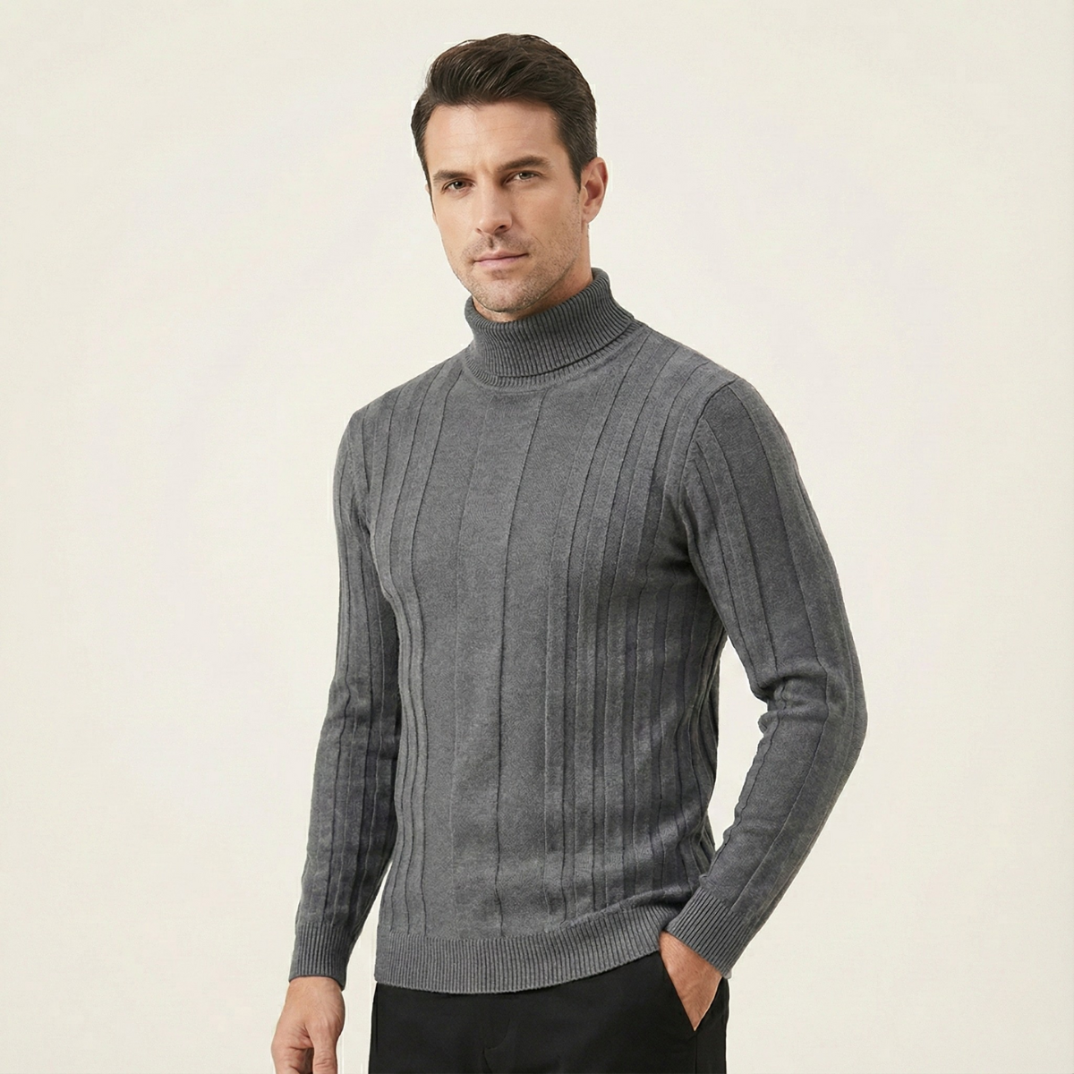 Men's Slim Fit Knit Turtleneck Sweater