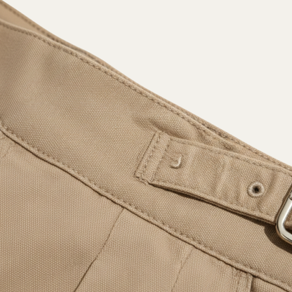 Men's Double Pleated Straight Leg Casual Pants