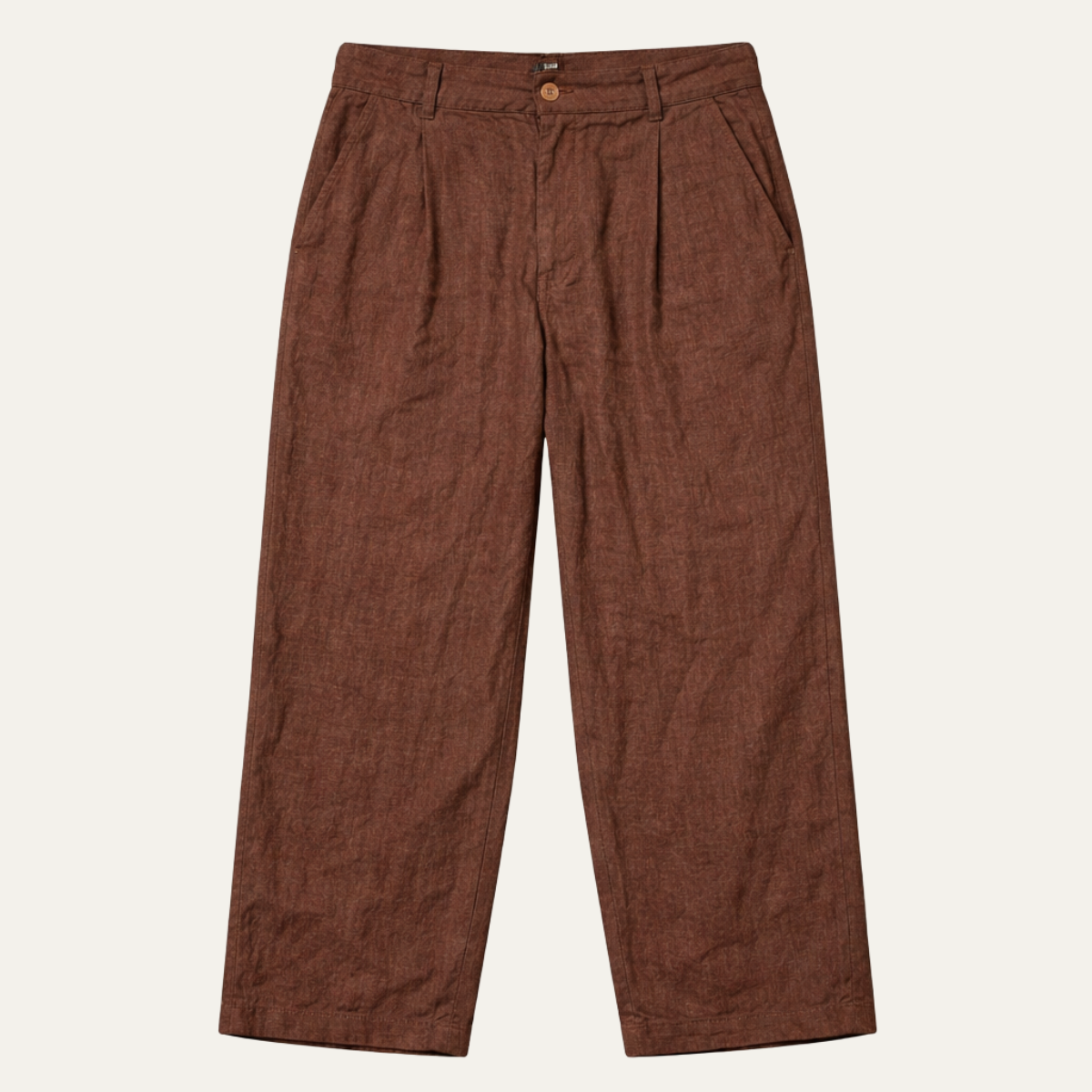 Men's Linen Casual Pants Relaxed Fit Beige - VibreMode
