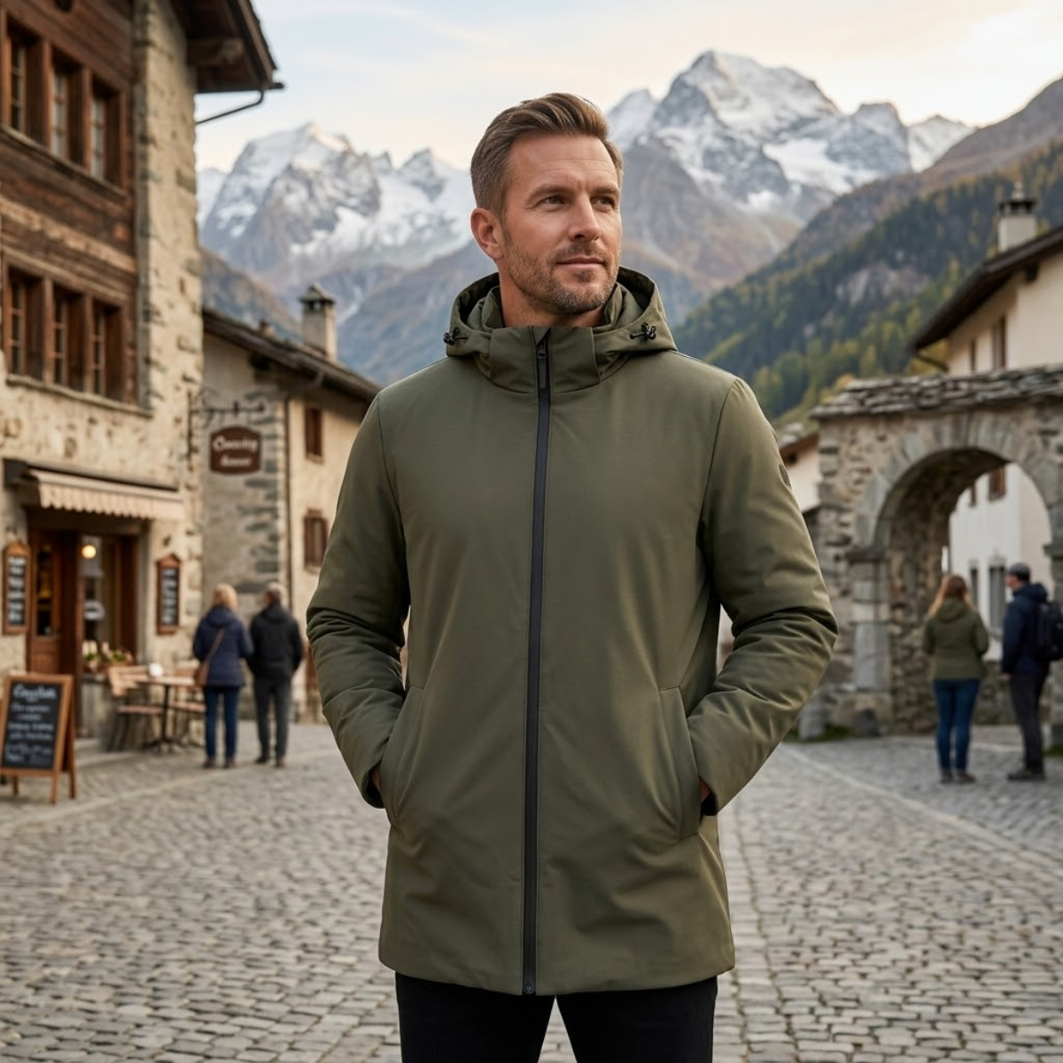 Men's Modern Fit Hooded Jacket