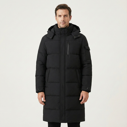 Men's Thermal Longline Puffer Coat Black