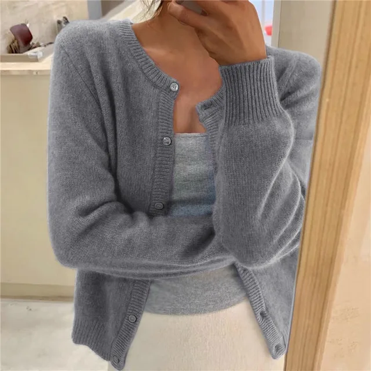 Warm Women's Long Sleeve Winter Cardigan Sweater - VibreMode