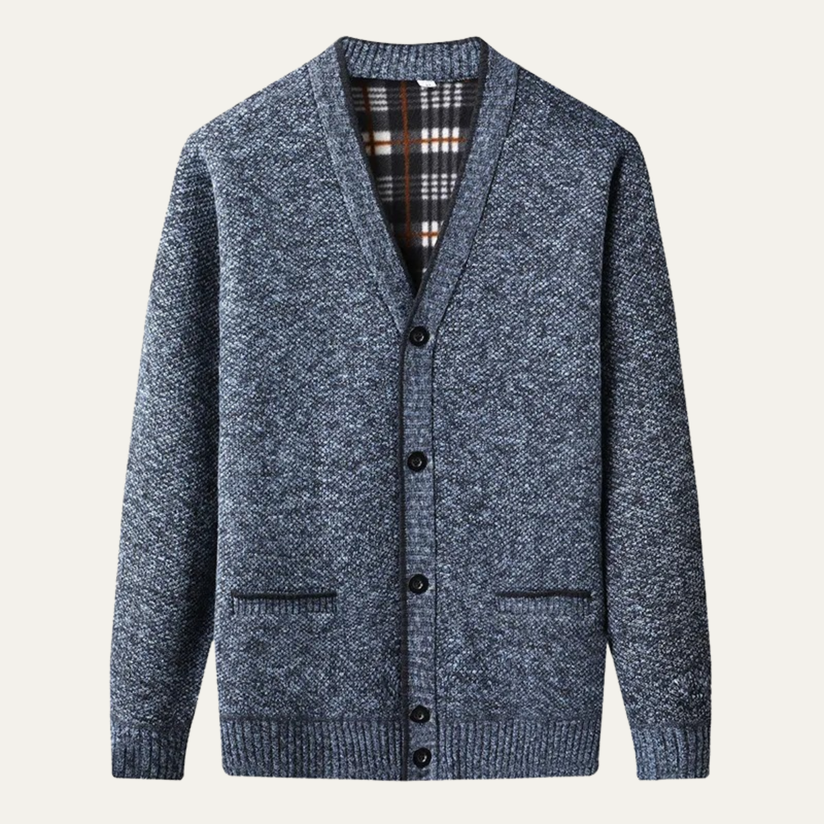 Men's Knitted Button Up Cardigan Warm Layer - VibreMode
