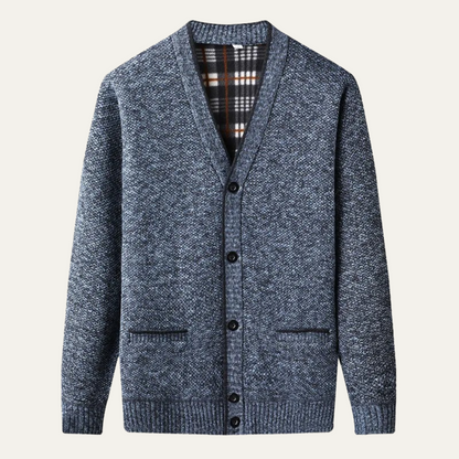 Men's Knitted Button Up Cardigan Warm Layer - VibreMode