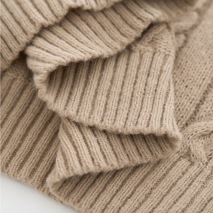 Men's Cable Knit Half Zip Sweater Warm Chunky Knit