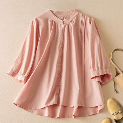 Soft Floral Relaxed Fit Blouse