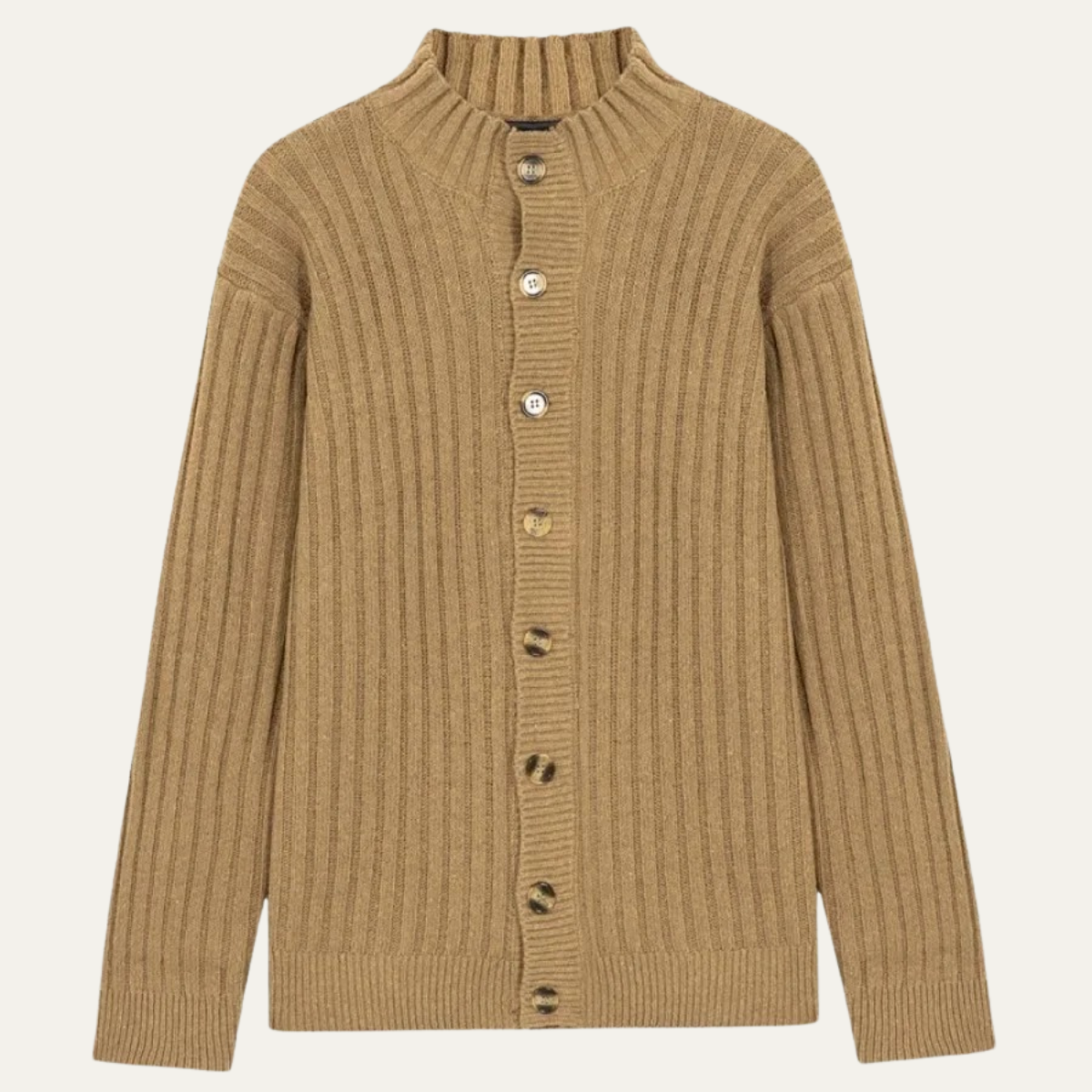 Men's Crew Neck Cardigan Warm Knit - VibreMode