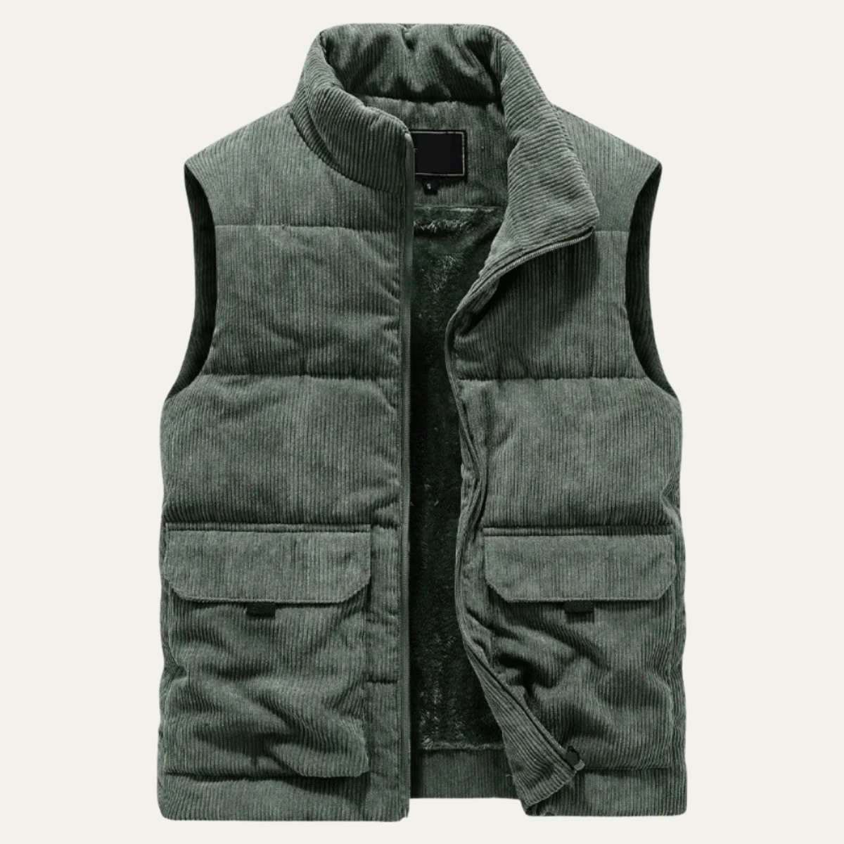 Mens Corduroy Quilted Gilet Lightweight