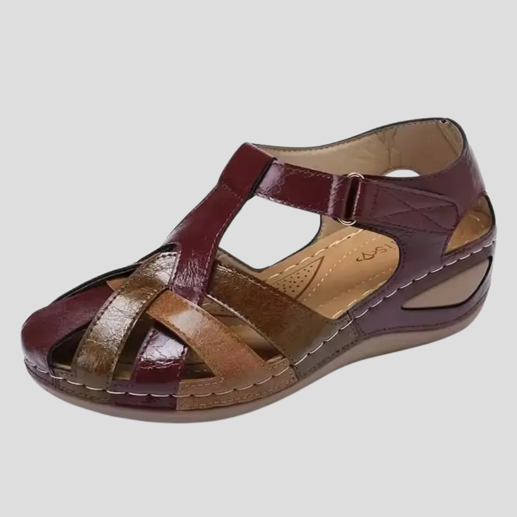 Women's Leather Sandals Comfort Arch Support - VibreMode